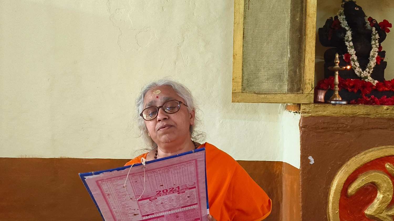Devotees in spiritual procession at Chinmayaranyam